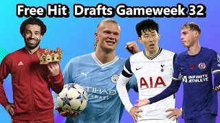 FREE HIT DRAFTS Gameweek 32 (FPL GW 32 & 33 Overview) Can we get to 100 subscribers??