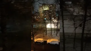 первый снег в Москве