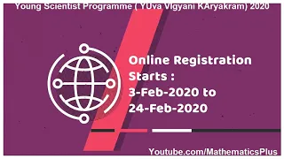 Young Scientist Programme 2020 | YUva VIgyani KAryakram (YUVIKA) 2020 | ISRO | Mathematics Plus