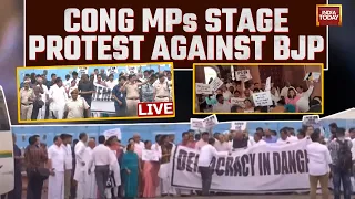 Live: Cong MPs Stage Protest Against BJP, Chants 'Modi Adani Bhai Bhai' Inside Parl