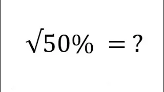 Qual o valor de √50% ? - Simplificação de raízes