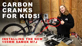 Carbon Cranks for Kids - Installing the New 155mm Samox M7J