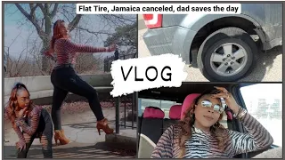 CAUGHT A FLAT TIRE IN THE HOOD | *DAD SAVES ME*