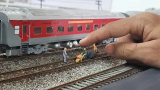 Wap4 and Wap7 locomotive Model in action | Track maintenance | INDIAN RAILWAY MODEL TRAIN | HO SCALE