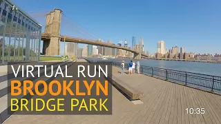 New York City Virtual Run: Brooklyn Bridge Park with Amazing Manhattan Skyline Views