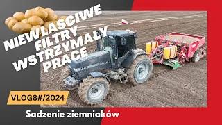 Problem z paliwem i filtrami wstrzymuje pracę. Grimme Gl-34T. Case Magnum 7240 wyciek z podnośnika.