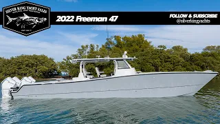 LOADED Freeman Boatworks 47 ! QUAD 450HP MERCURY RACING OUTBOARDS! For Sale By Silver King Yachts!