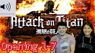 First Time Reacting to Attack On titan Openings 1-7! | Just Epic!