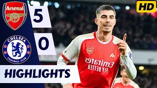 Arsenal vs Chelsea 5 0   All Goals & Extended Highlights    Premier League 2023 24