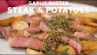 How To Make Garlic Butter Steak & Potatoes.........#yummyfood