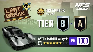 Limit Break (UGR) Tier B to A with 6⭐ Aston Martin Valkyrie | Need For Speed: No Limits