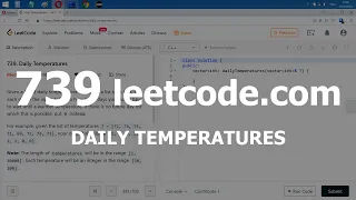 Разбор задачи 739 leetcode.com Daily Temperatures. Решение на C++