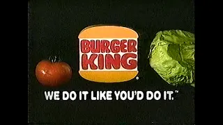 1989 Burger King Cheeseburger Deluxe TV ad