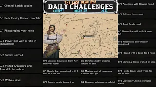 Channel Catfish Wolf Madam Nazar Locations Daily Challenges RDR2 Red Dead Online (3/23/21)