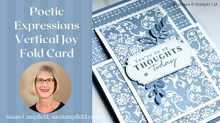 Vertical Joy Fold Card with Poetic Expressions