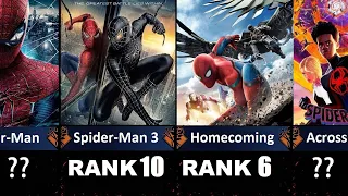 Best Spiderman Movie Ranked | Top Spiderman Movie Ranked | Marvel | MCU | Spiderman
