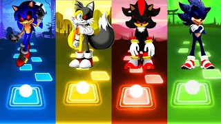 Sonic Exe vs Tails Exe vs Shadow Exe vs Dark Sonic Exe - Tiles Hop Edm Rush