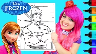 Coloring Frozen Kristoff Coloring Book Page Prismacolor Colored Paint Markers | KiMMi THE CLOWN