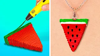 COOL 3D PEN AND HOT GLUE CRAFTS || || Homemade Ideas with 3D PEN And Glue Gun by 123 GO! SERIES