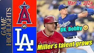 Dodgers vs Los Angeles Angels [Bobby Miller Ks Trout] Spring Training | MLB Highlights