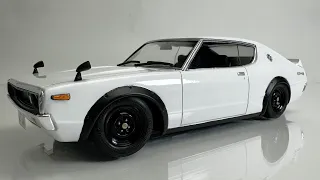 Building a '73 Nissan Skyline 2000GTR KPGC110 by Aoshima [ASMR] FULL BUILD Step by Step