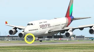 B747 Pilot Had A Heart Attack After Emergency Landing Without Nose Gear | XP11