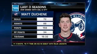 NHL Tonight:  Tanguay on the adjustment period for Matt Duchene  Feb 22,  2019