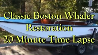 Boston Whaler 13 Boat Restoration - 20 Minute Time Lapse - Pirate Themed!