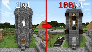 Я прокачал эту деревенскую церковь до 100 уровня в майнкрафт| flex minecraft