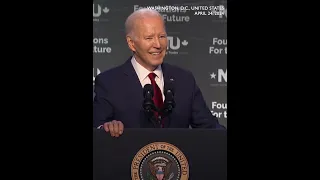 Biden takes jab at Trump's hair at union rally