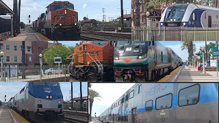 Railfanning Fullerton CA with SOUTHWEST CHIEF NO. 3 WITH A FRIENDLY ENGINEER!!! 3/10/24