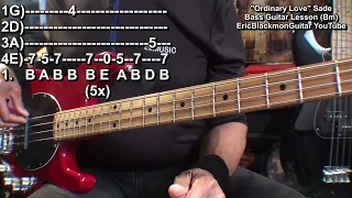 Sade ORDINARY LOVE Bass Guitar Lesson @ericblackmonmusicbass9175