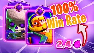 (CLASH ROYALE) EVO SKELETONS CAN'T LOSE 100% WIN-RATE