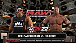 WWE2K22: 'Hollywood Hulk Hogan' vs. Goldberg on 'RAW'.