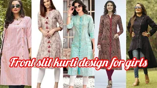Latest front slit kurti designs | trending kurti styles #kurtidesign #dressdesigns #girlsdress