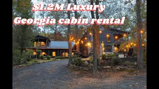 Blue Ridge Luxury Cabin Walkthrough Airbnb Tour | Modern Twist w/ a Log Cabin Interior.