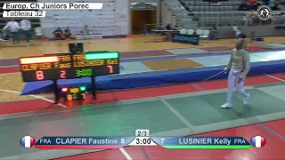 2020 xx T32 12 F S Individual Porec CRO ZC Juniors GREEN LUSINIER FRA vs CLAPIER FRA