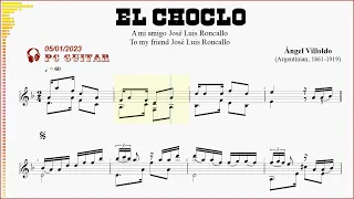 Villoldo, El Choclo, guitar solo