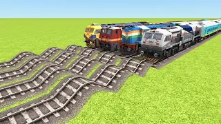 4 TRAINS BIGGEST ACCIDENT AT 4 DANGEROUS SPEED BREAKERS ▶️ Train Simulator | CrazyRails 2024