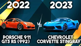 Porsche 911 GT3 RS 992 vs 2023 Chevrolet Corvette Stingray