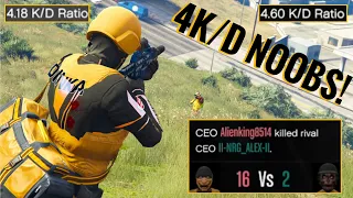 4K/D TRYHARDS got their K/D-s DROPPED! [GTA Online]