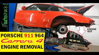 Removing The Engine On This PORSCHE 911 964 Carrera 4!