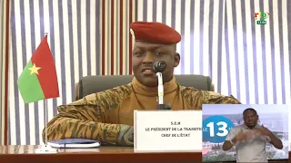 Le Capitaine Ibrahim TRAORE échange avec les forces vives de la région du Centre-Ouest