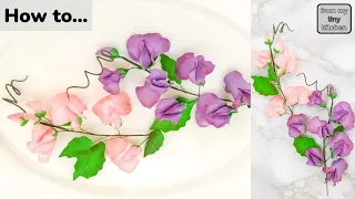 Gum Paste Sweet Pea Flowers | How to Make