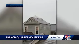 French Quarter house catches fire, believed to be struck by lightning