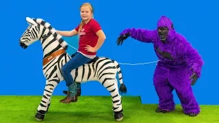 Assistant uses her Pony cycle to find Gorillas that Escaped the Zoo