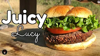 Juicy Lucy Burger On The Weber Charcoal Grill | Stuffed Burger Recipe