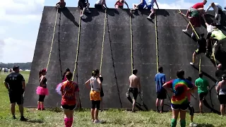 Warrior Dash - TN - Girl Passed Out Going Up Wall