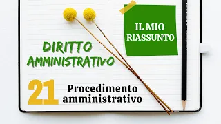 Diritto Amministrativo - Capitolo 21: procedimento amministrativo