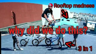 3 MAN BMX TANDEM AND CRAZY STREET RIDING